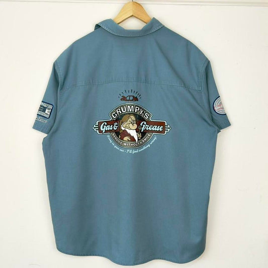Vintage Disneyland Grumpy Garage 00s Button Shirt (XL)