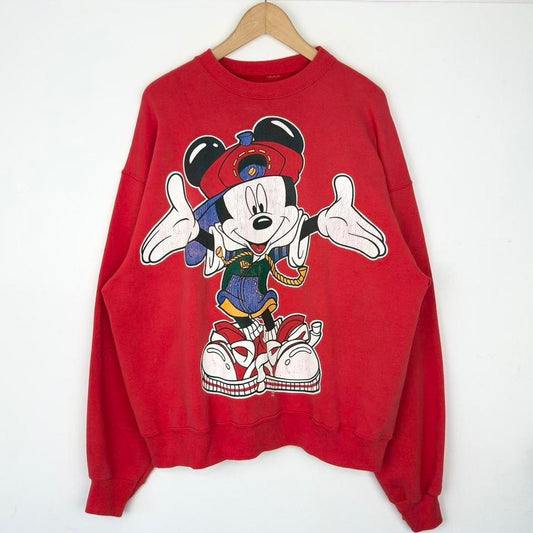 Vintage Mickey Mouse Hip Hop 90s Sweatshirt (XL)