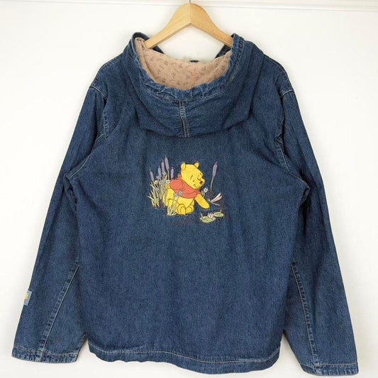 Vintage Winnie the Pooh Flowers 00s Denim Jacket (L)