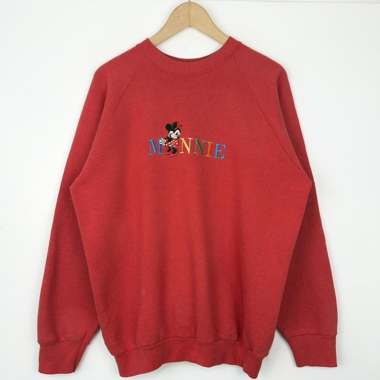 Vintage Minnie Mouse Spell Out Embroidered 90s Sweatshirt (L)