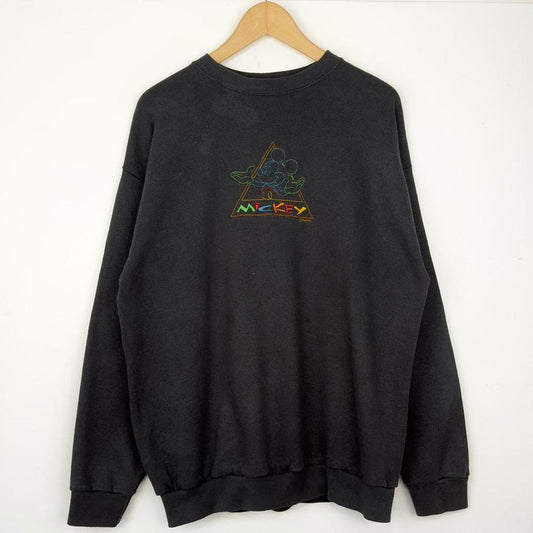 Vintage Mickey Mouse Multicoloured Embroidered 90s Sweatshirt (M/L)