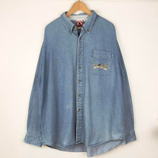 Vintage Walt Disney World World Reunion 90s Denim Shirt (XXL)
