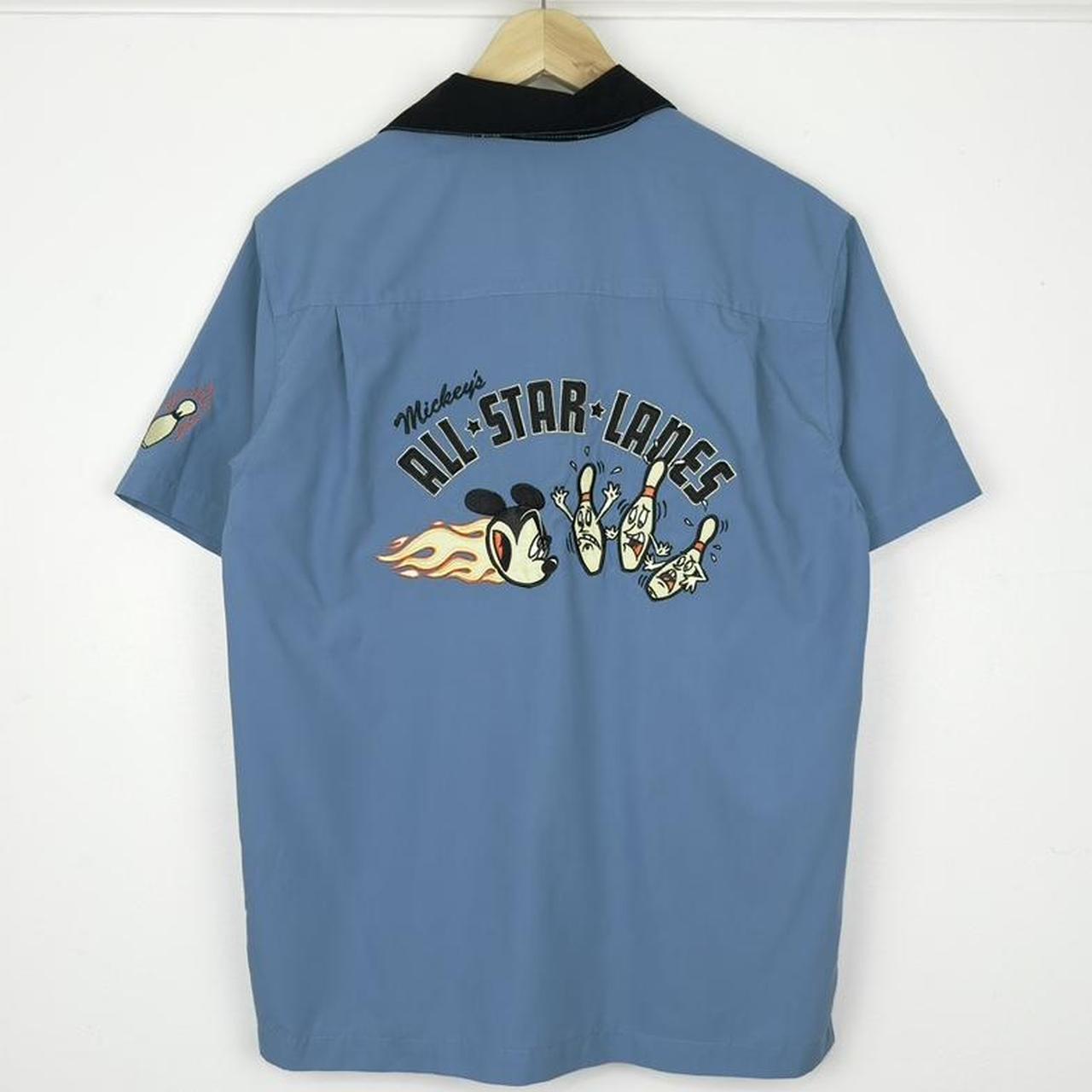 Vintage Mickey Mouse All Star Lanes 00s Bowling Shirt (S)