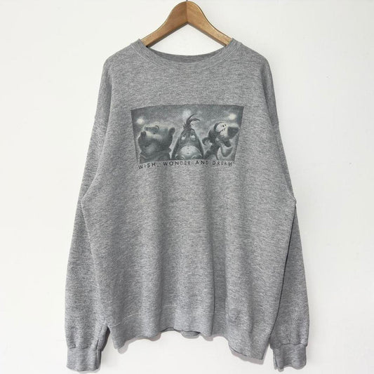 Vintage Pooh & Friends Wish, Wonder and Dream 00s Sweatshirt (XL)