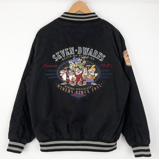 Vintage Snow White's Seven Dwarfs Disney Embroidered 90s Varsity Jacket (S)