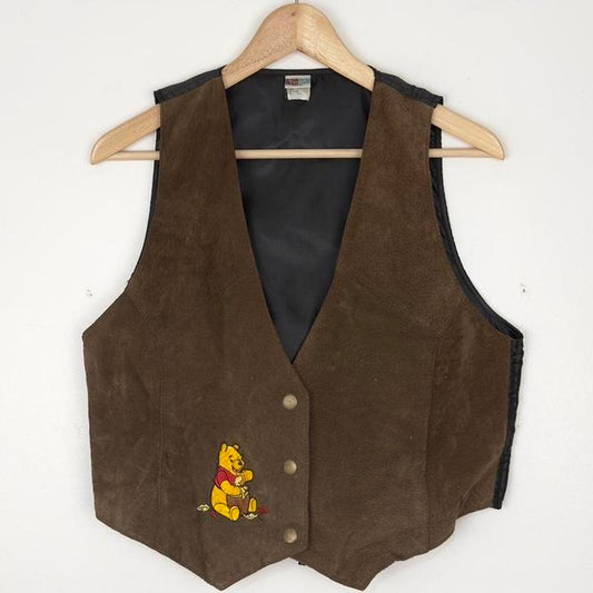 Vintage Winnie the Pooh Suede 90s Vest (S/M)