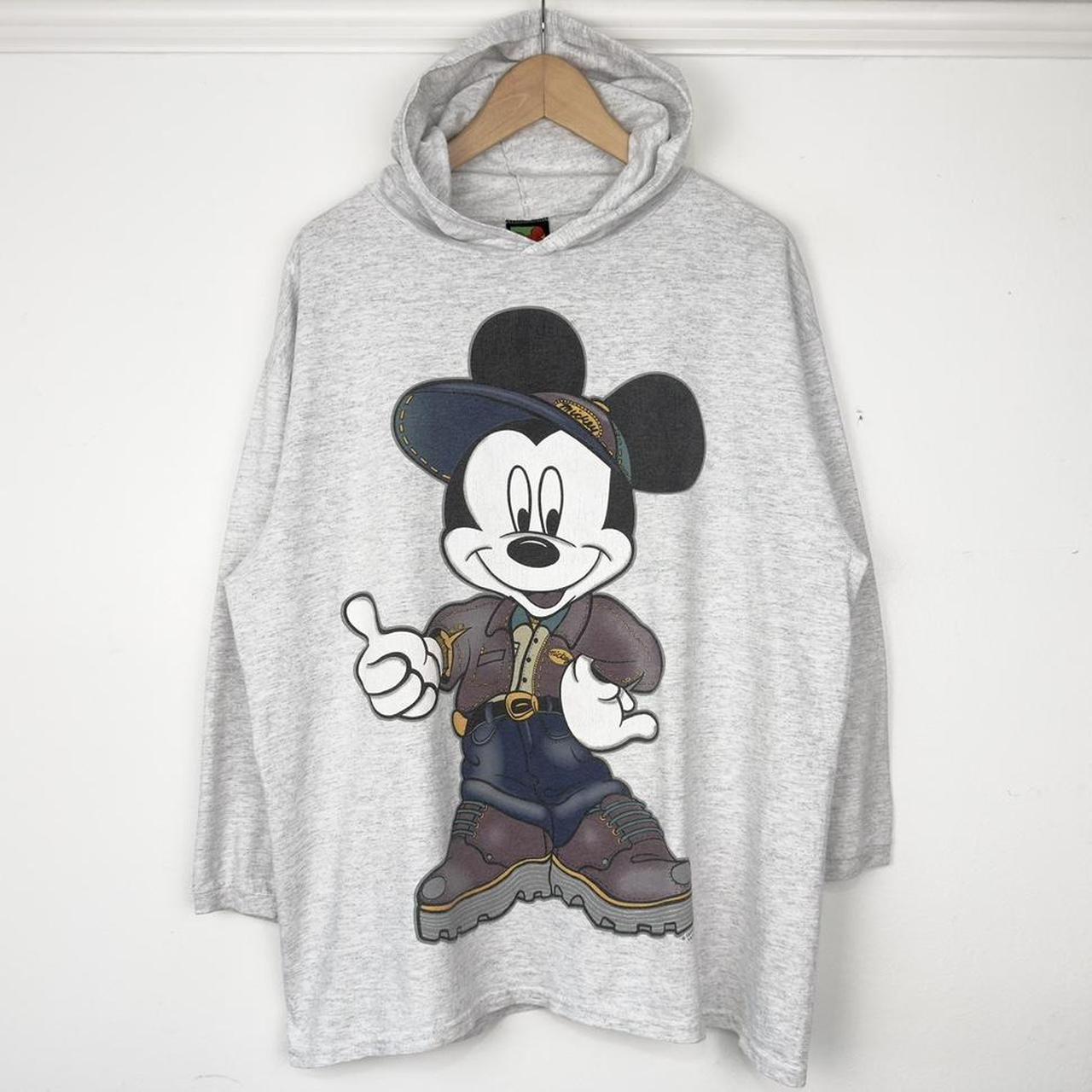 Vintage Mickey Mouse Hip Hop 90s Hoodie (L)