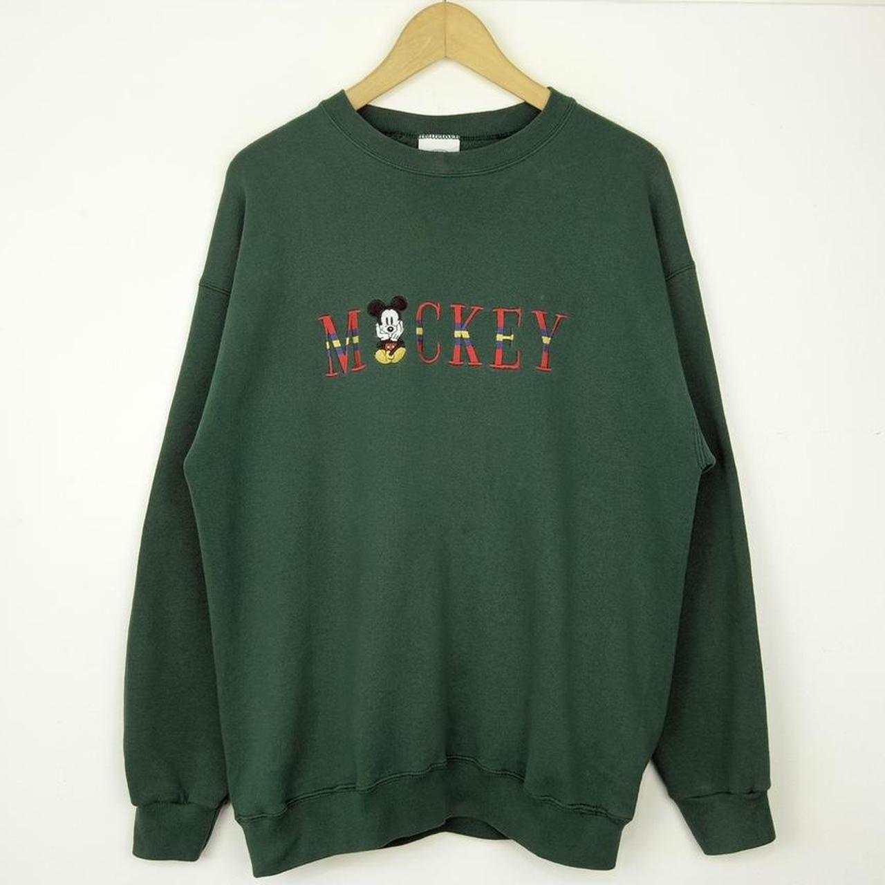 Vintage Mickey Mouse Embroidered Spell Out 90s Sweatshirt (M/L)