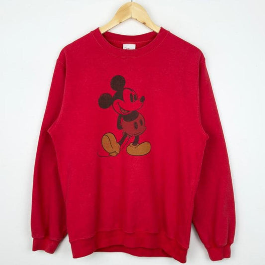 Vintage 00s Classic Mickey Mouse Disney Store Red Sweatshirt (S)