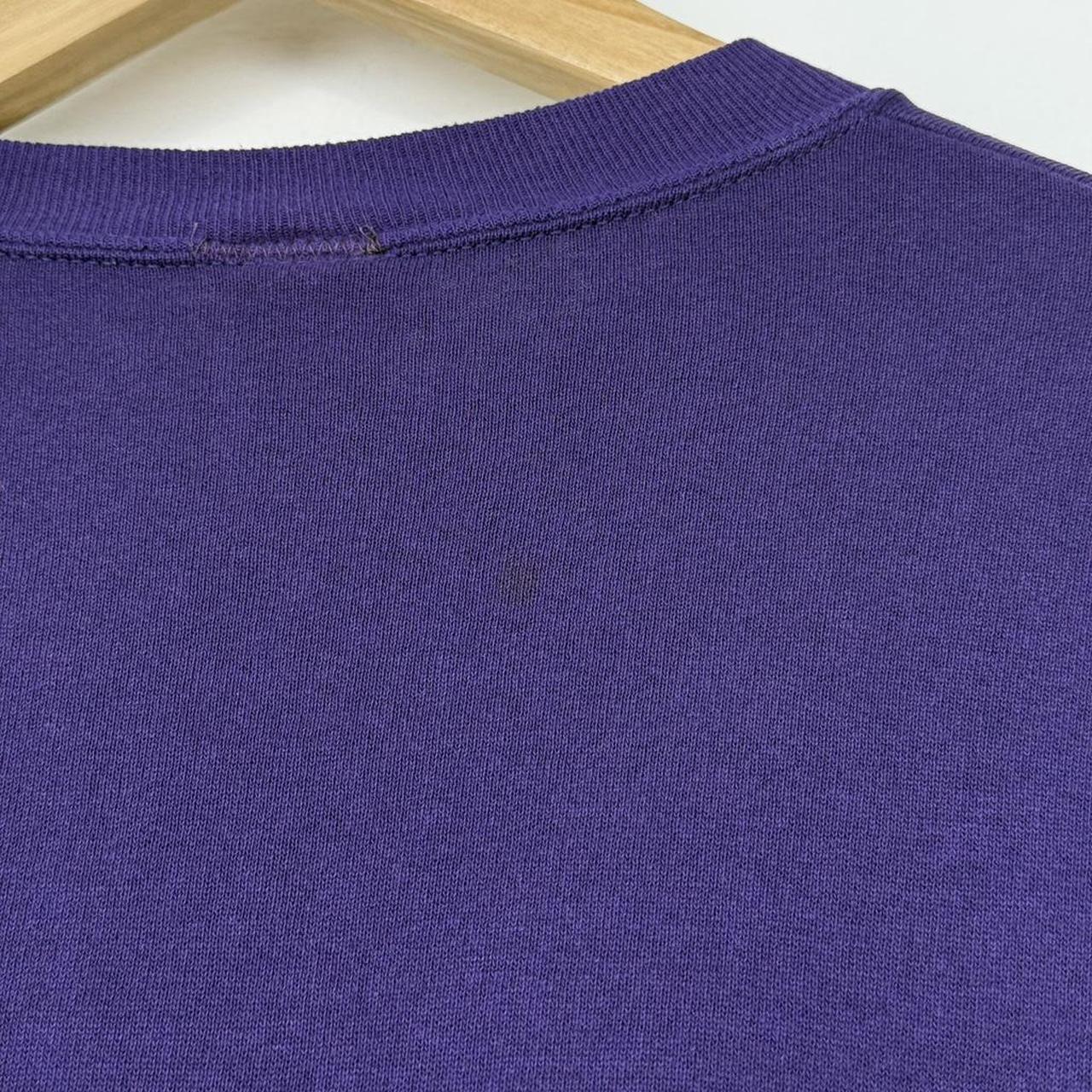 Vintage 90s Mickey Mouse Embroidered Distressed Purple Sweatshirt (L)
