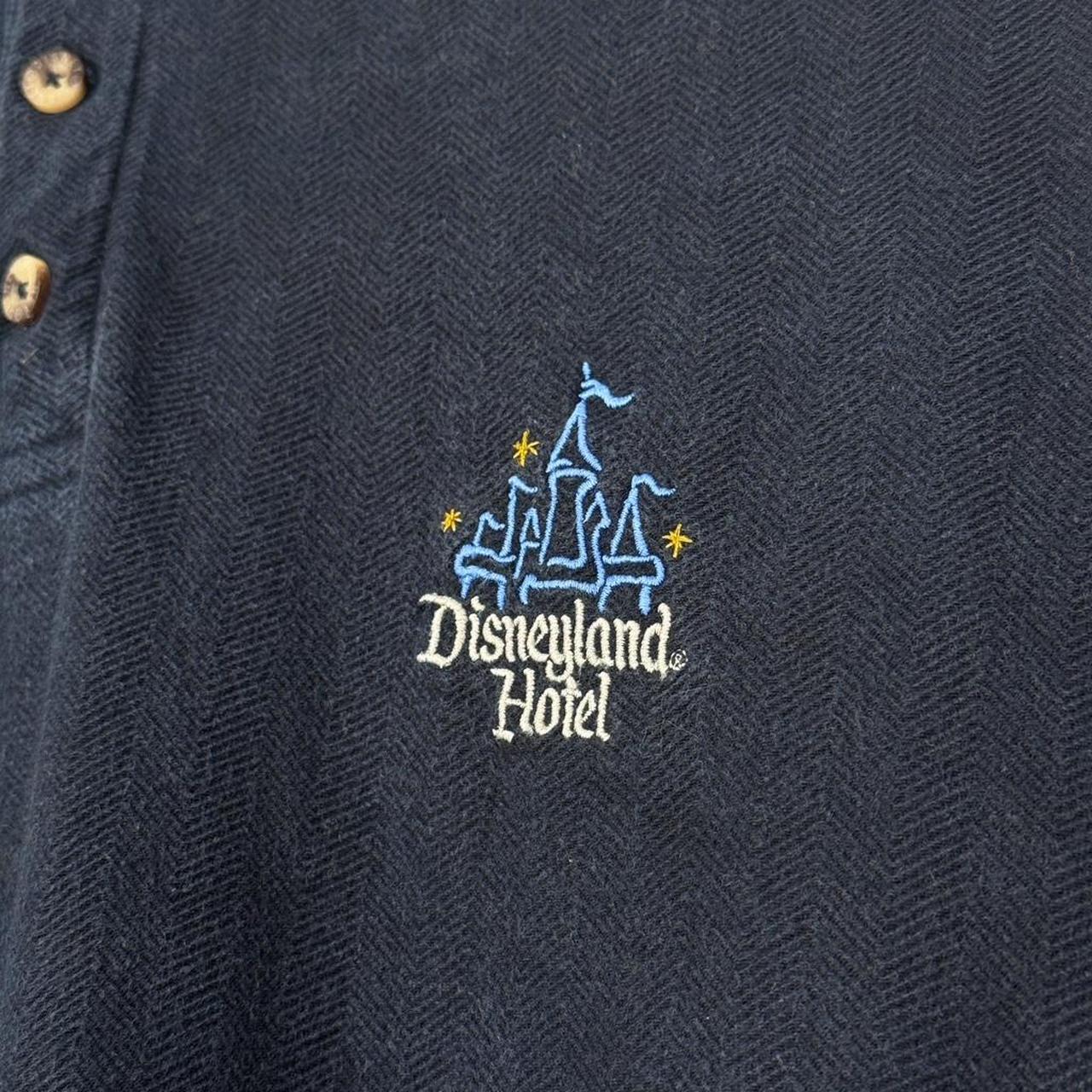 Vintage 00s Disneyland Hotel Embroidered Navy Polo Shirt (XL)