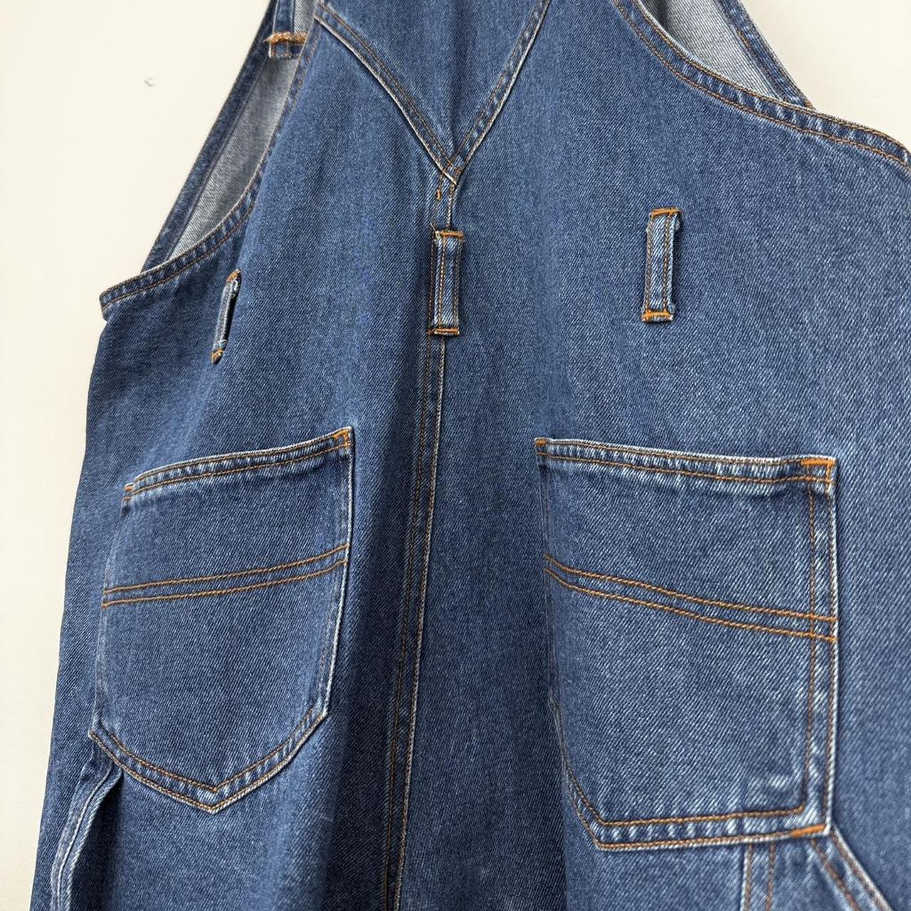 Vintage 90s Pooh & Friends World Travellers Embroidered Blue Denim Dungarees (L)