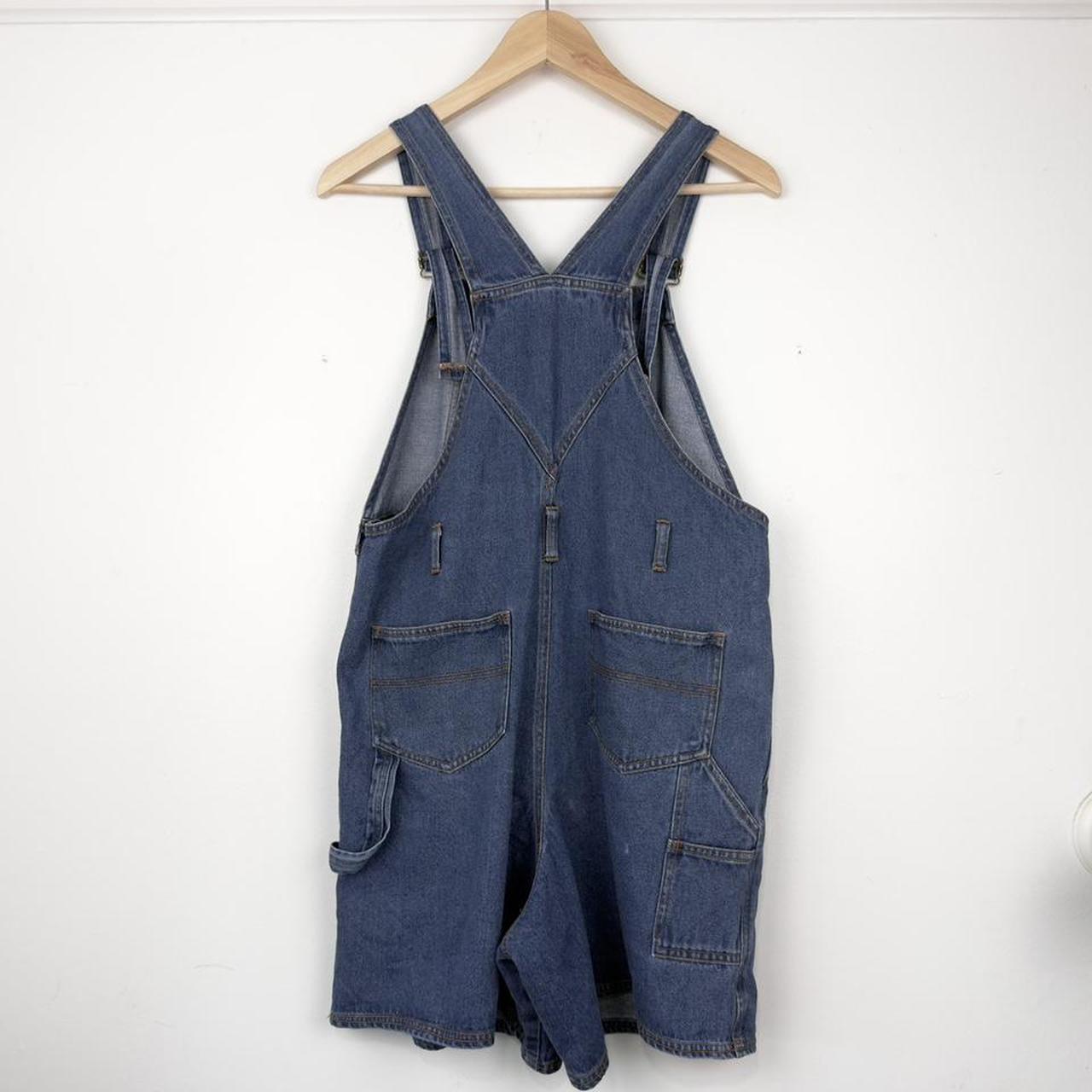 Vintage 90s Pooh & Friends World Travellers Embroidered Blue Denim Dungarees (L)