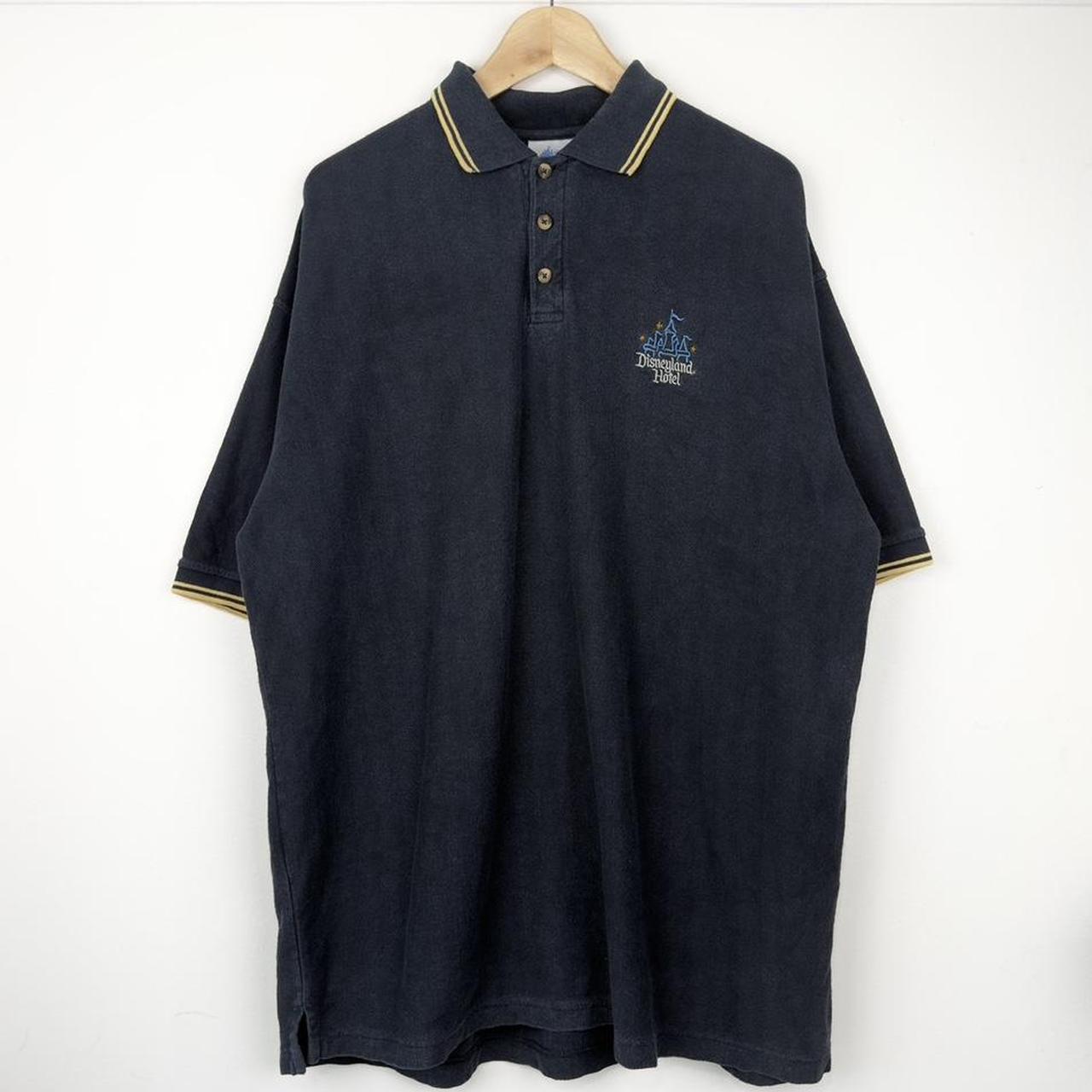 Vintage 00s Disneyland Hotel Embroidered Navy Polo Shirt (XL)