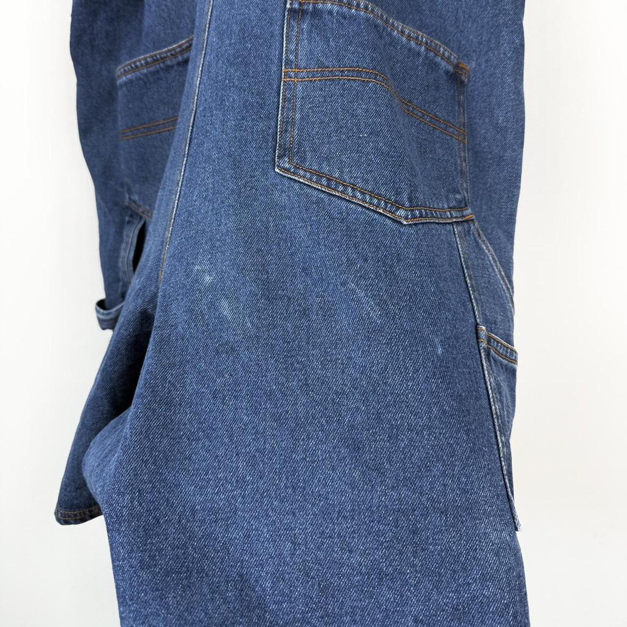 Vintage 90s Pooh & Friends World Travellers Embroidered Blue Denim Dungarees (L)