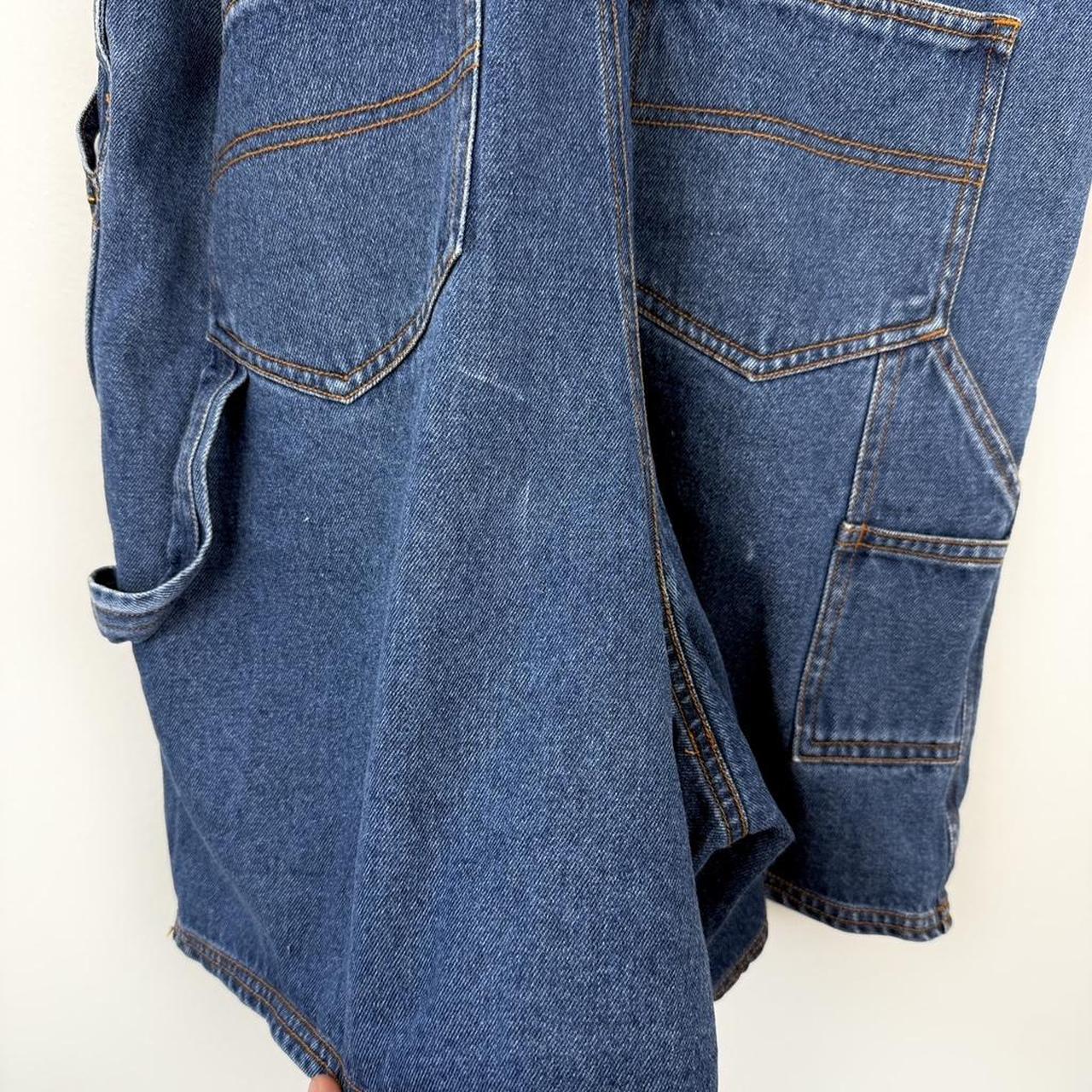 Vintage 90s Pooh & Friends World Travellers Embroidered Blue Denim Dungarees (L)