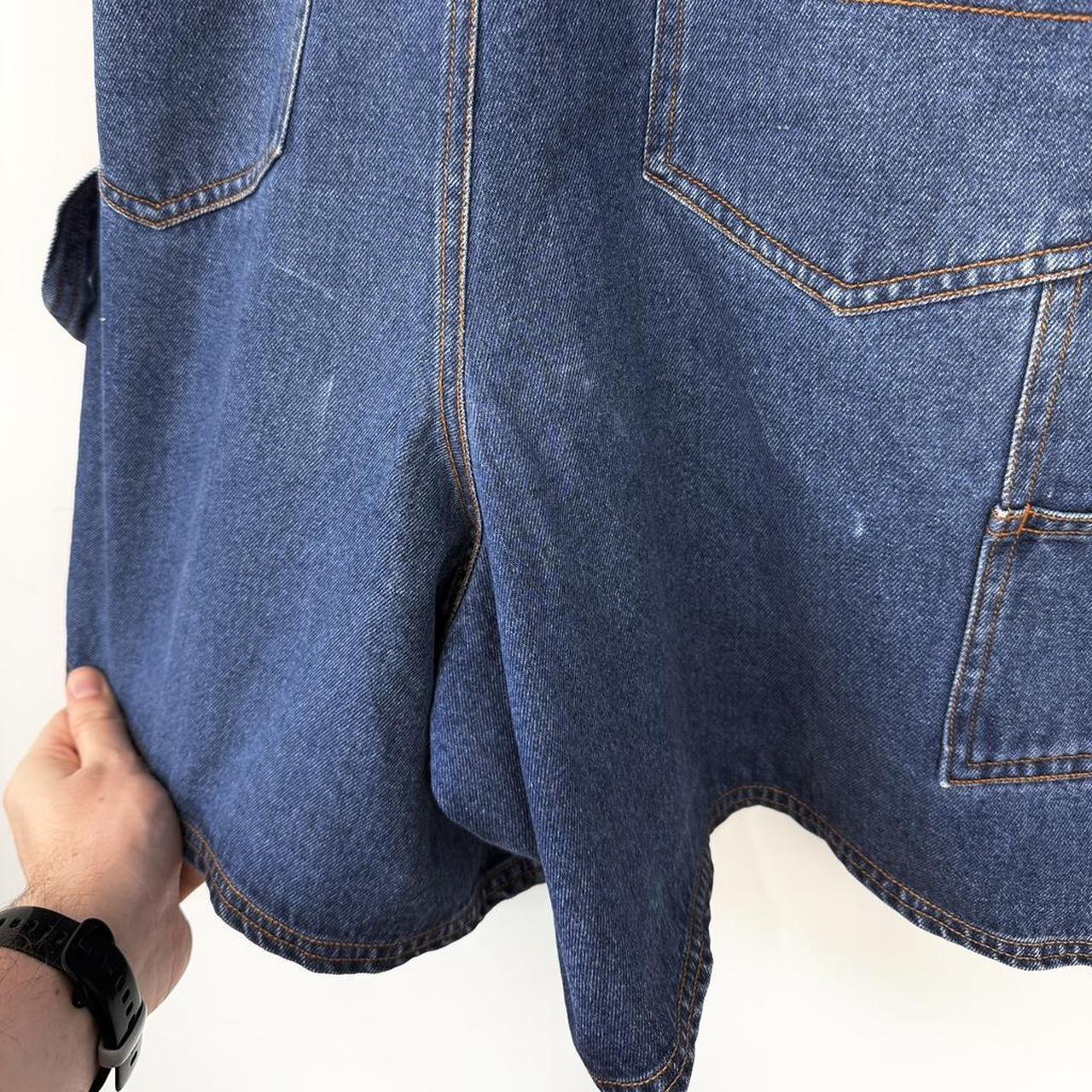 Vintage 90s Pooh & Friends World Travellers Embroidered Blue Denim Dungarees (L)