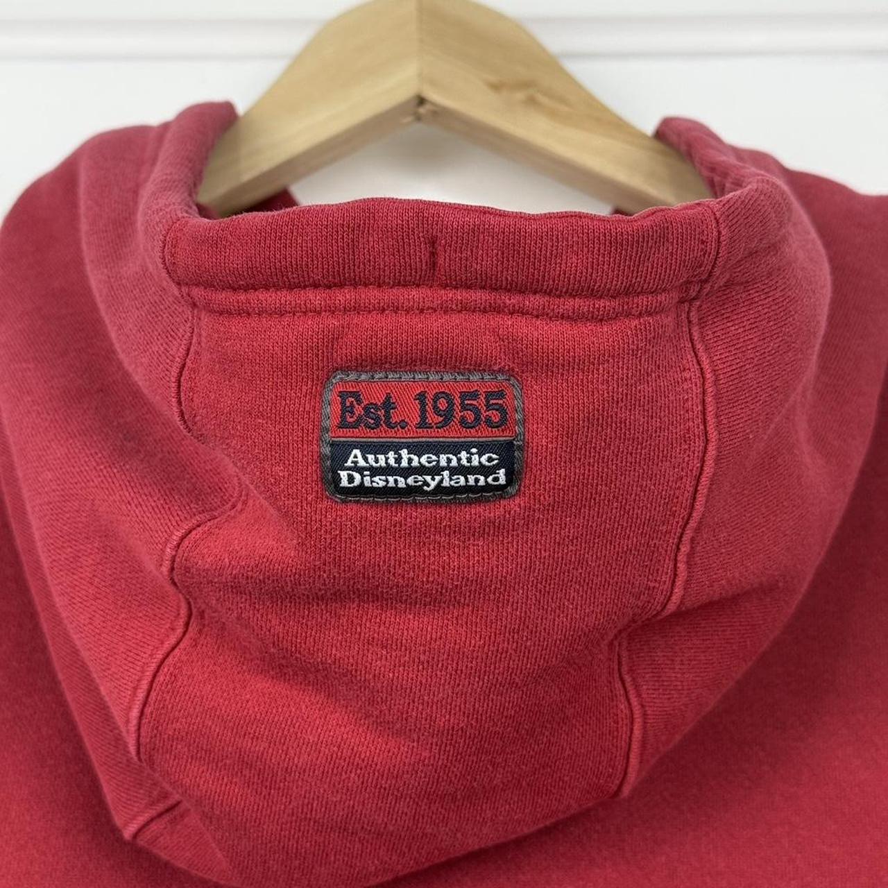 Disneyland Mickey Mouse Embroidered Red 00s Quarter Zip Hoodie (M)