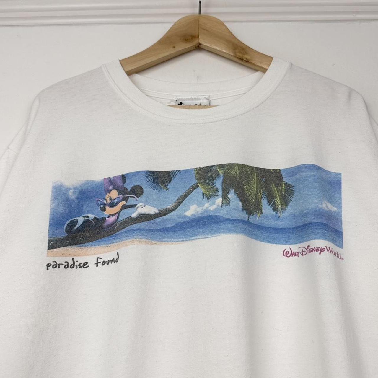 Vintage 00s Minnie Mouse Walt Disney World Paradise Found White T Shirt (XL)