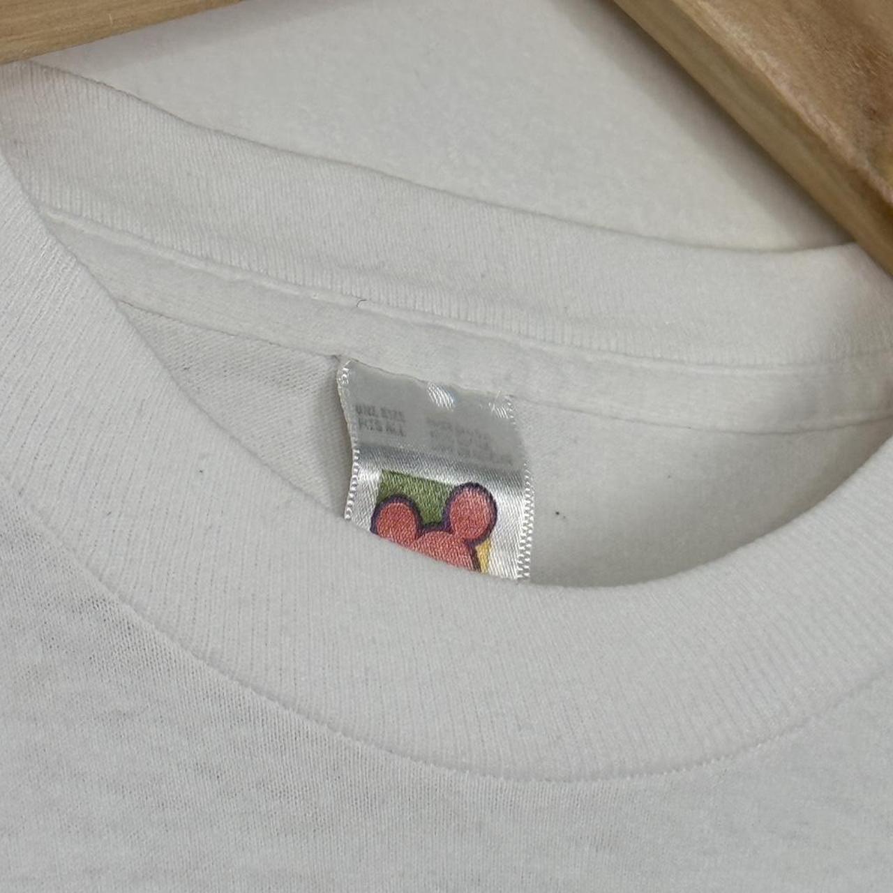Vintage 90s Mickey Mouse Painting Flowers White T Shirt (L/XL)