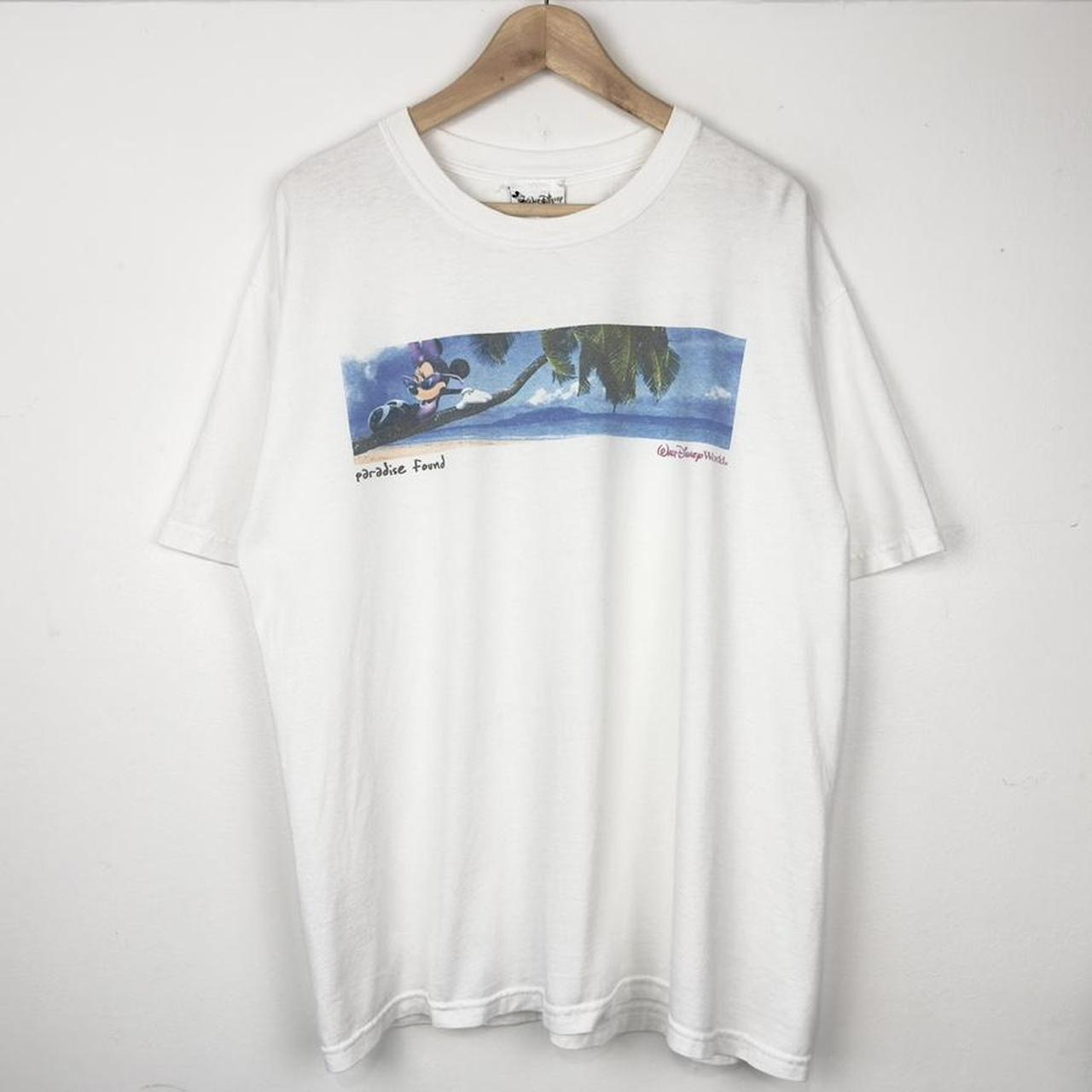 Vintage 00s Minnie Mouse Walt Disney World Paradise Found White T Shirt (XL)
