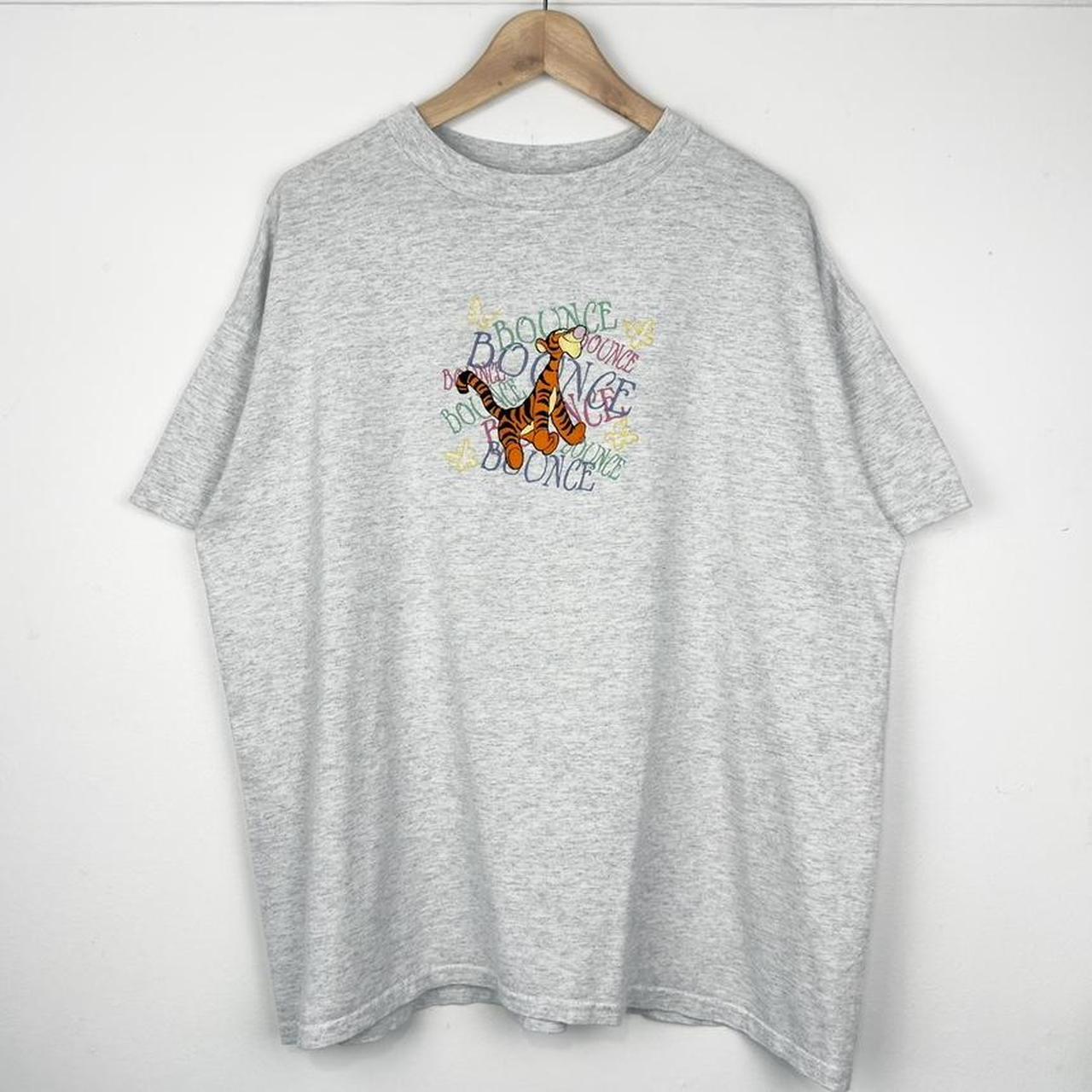 Vintage 90s Tigger Bounce Embroidered Grey T Shirt (L/XL)