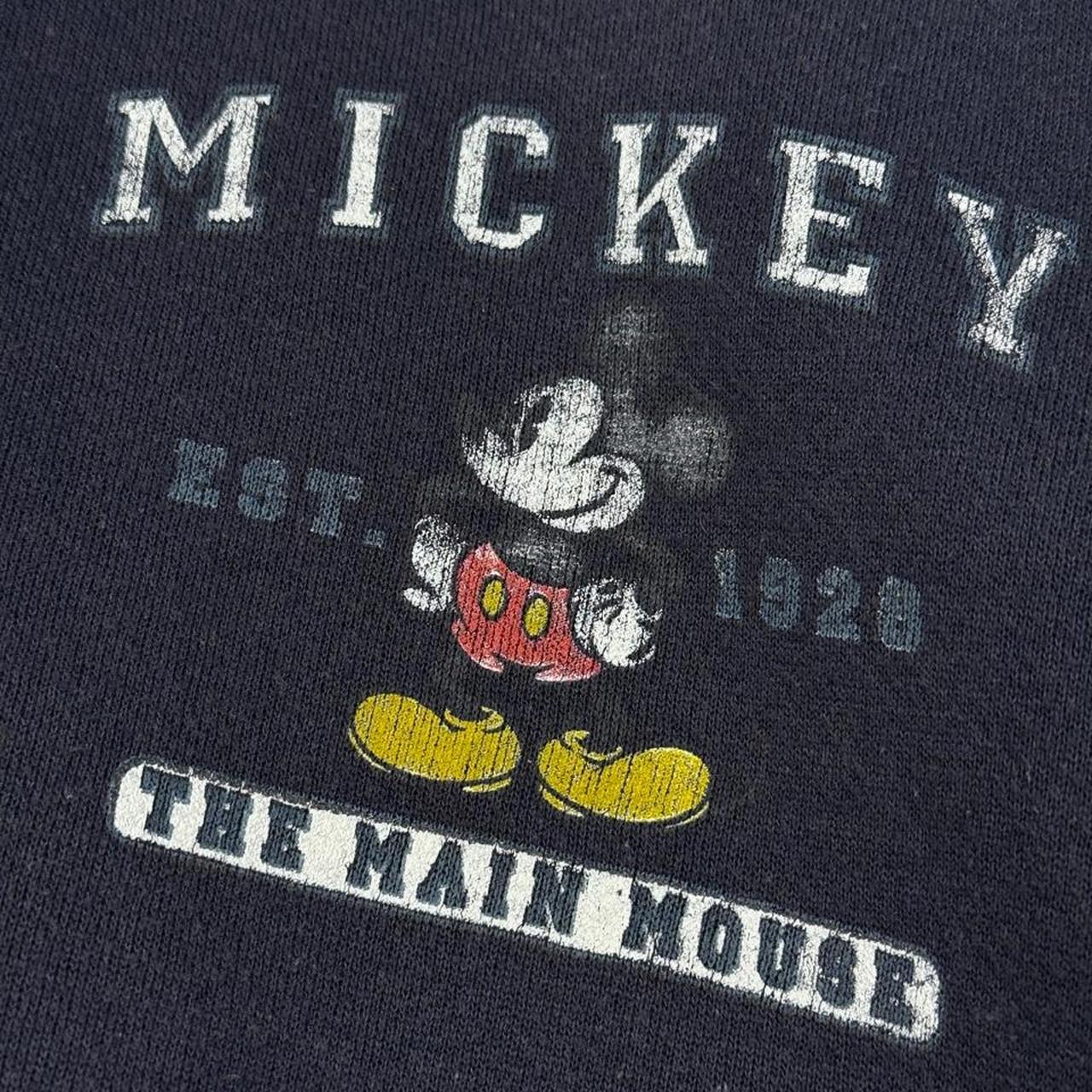 Vintage 00s Mickey The Main Mouse Disney Store Navy Blue Hoodie (L)