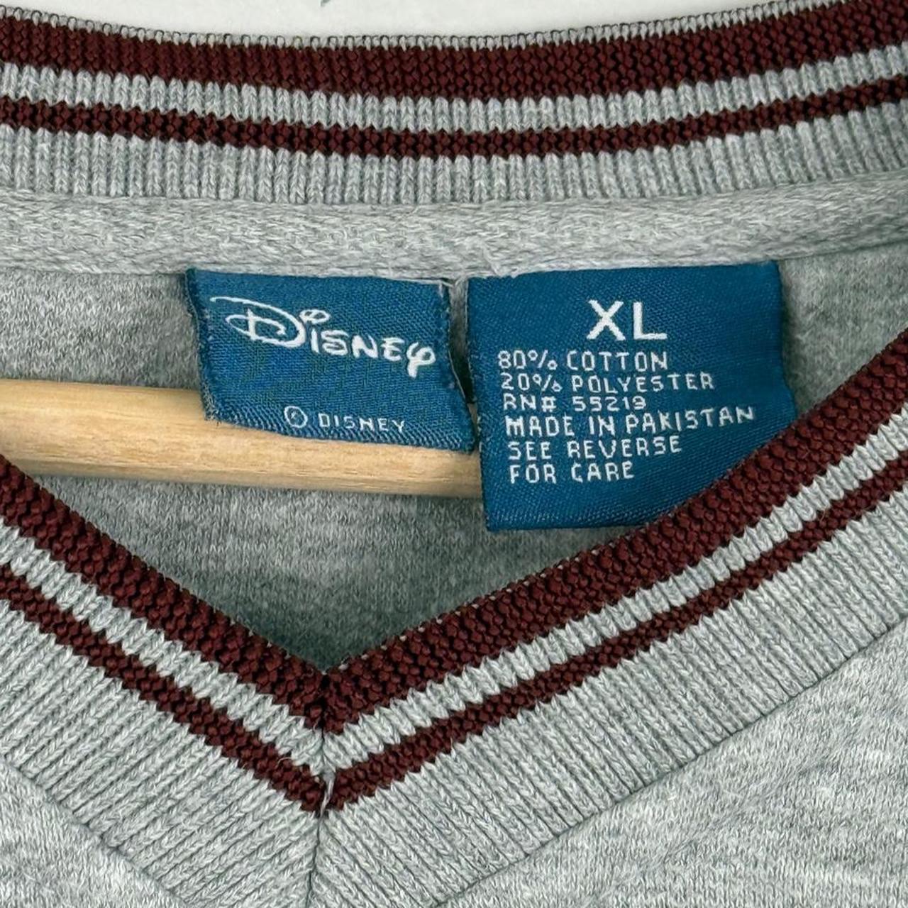 Disney Mickey Mouse Embroidered 2000s V Neck Sweatshirt (XL)
