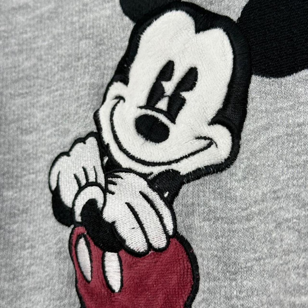 Disney Mickey Mouse Embroidered 2000s V Neck Sweatshirt (XL)