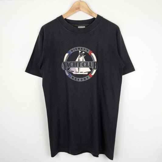 Vintage 90s Disney's Yacht Club Resort Black T Shirt (M/L)