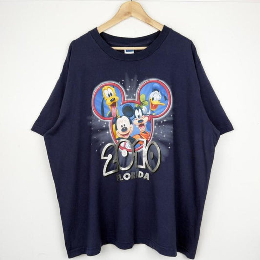 Mickey & Friends Florida 2010 Navy Blue T Shirt (XXL/XXXL)