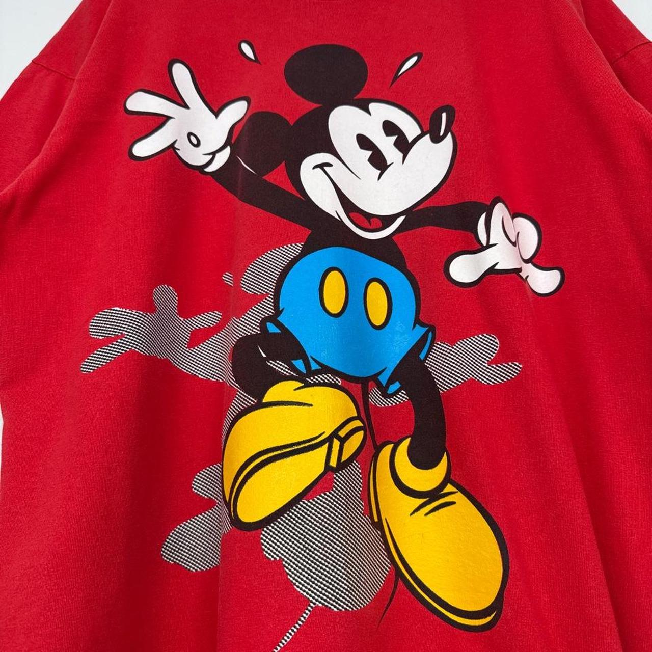 Vintage 90s Mickey Mouse Shadow Red T Shirt (L/XL)