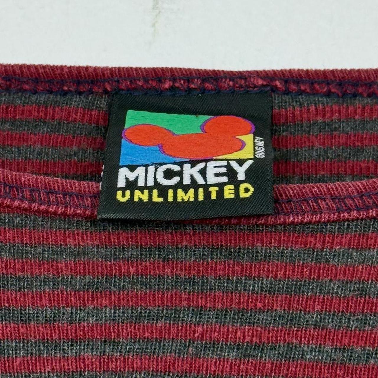 Vintage 90s Mickey Big Cheese Striped Long Sleeve (S/M)