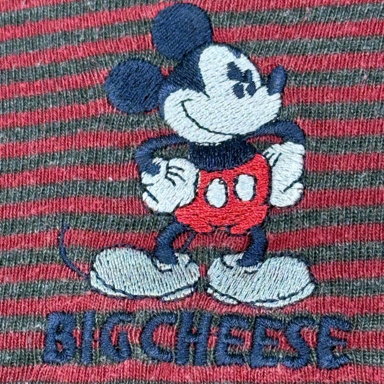 Vintage 90s Mickey Big Cheese Striped Long Sleeve (S/M)