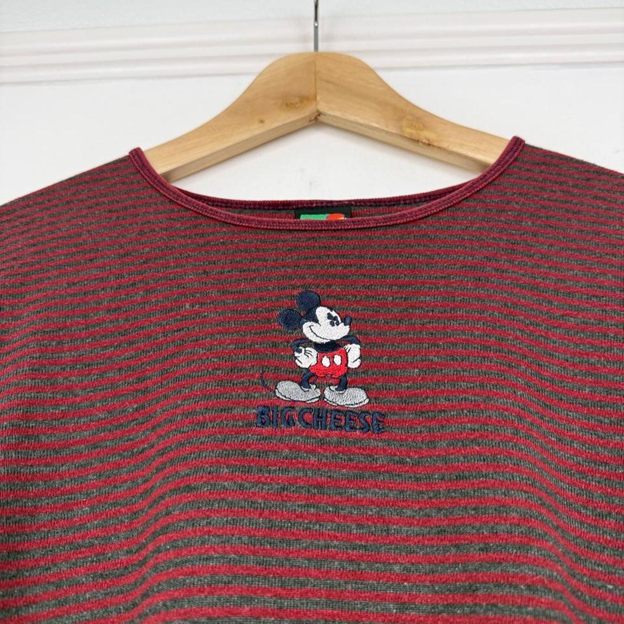 Vintage 90s Mickey Big Cheese Striped Long Sleeve (S/M)