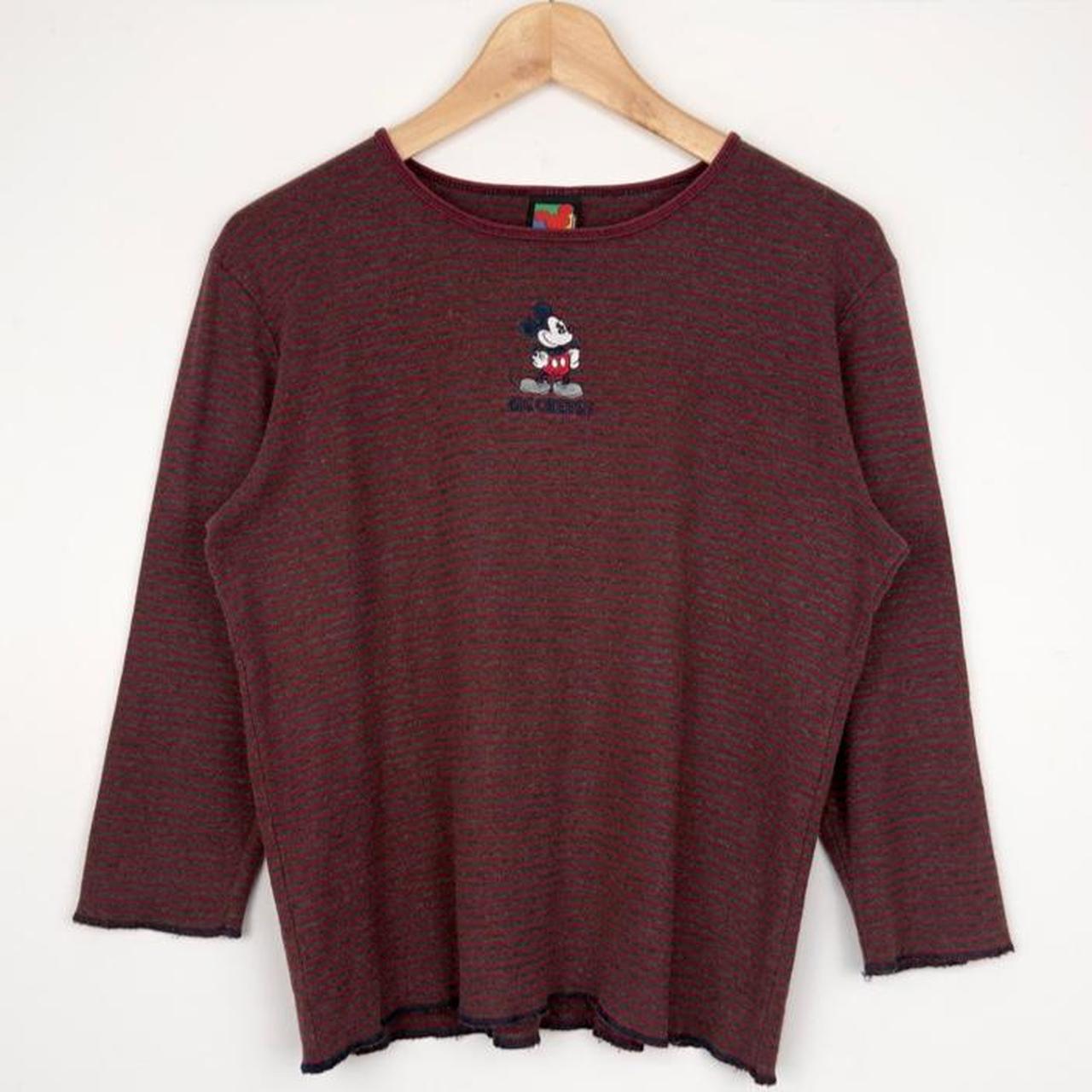 Vintage 90s Mickey Big Cheese Striped Long Sleeve (S/M)