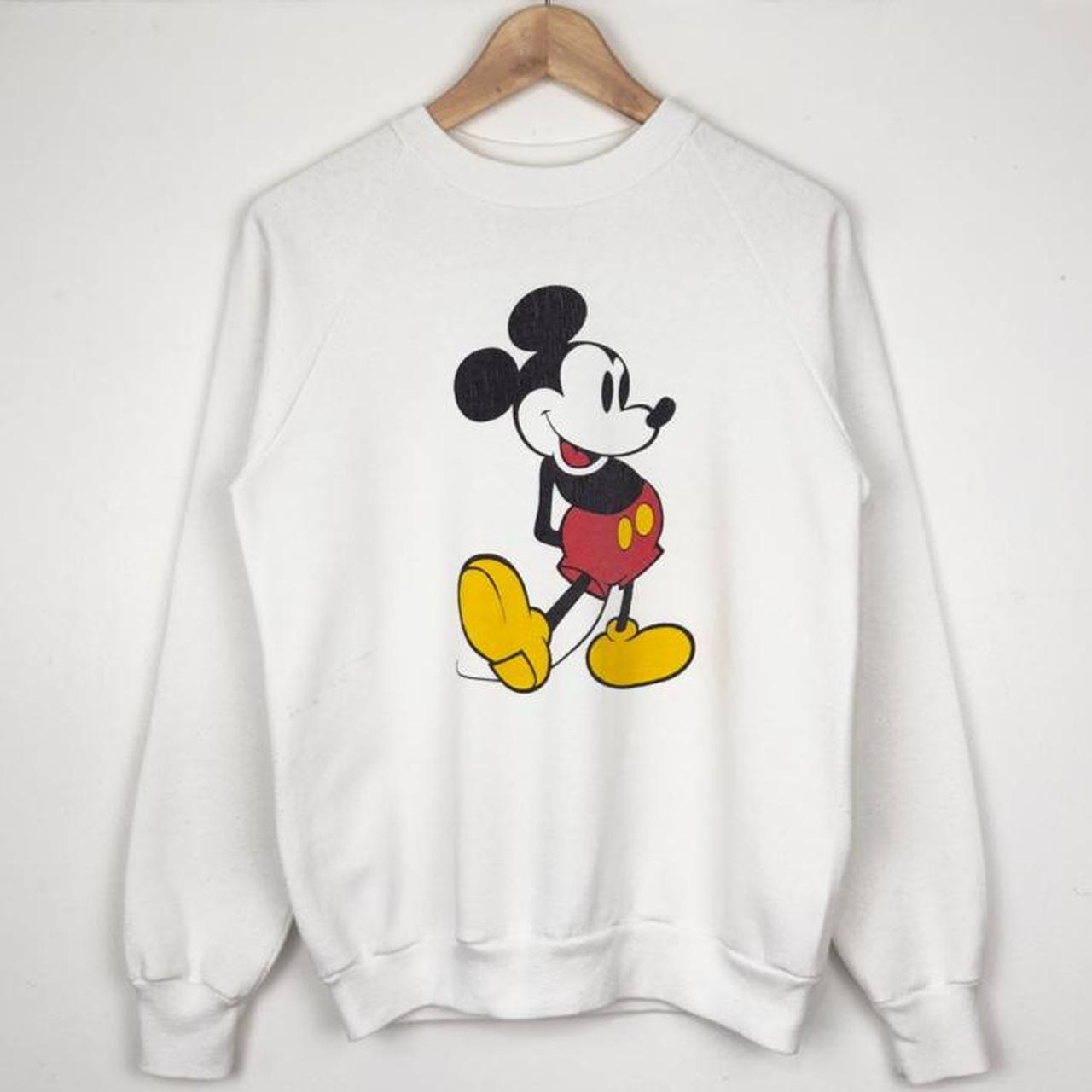 Vintage 90s Mickey Mouse Classic Disney White Sweatshirt (S)