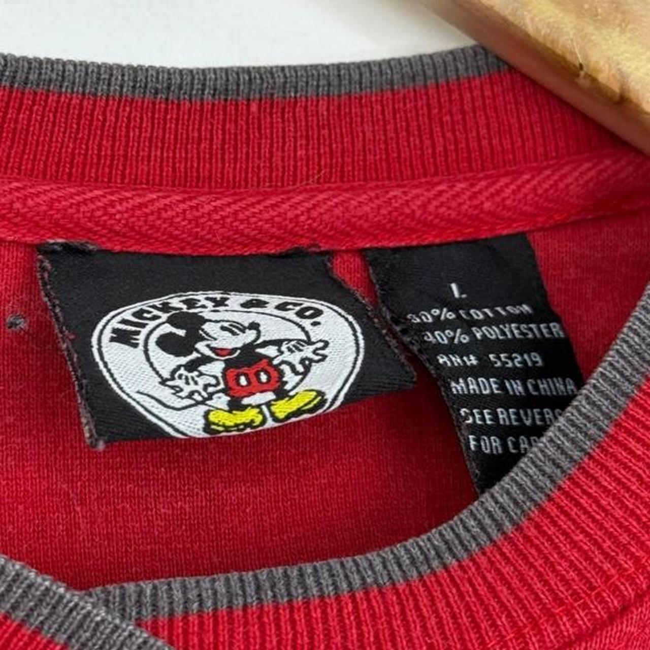 Vintage 90s Mickey Mouse Embroidered Red Sweatshirt (L/XL)