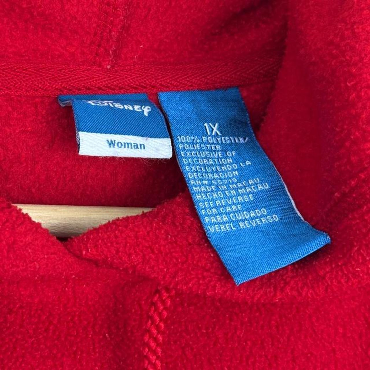 Mickey Mouse Hiding Fleece Red 00s Hoodie (Woman's XL)