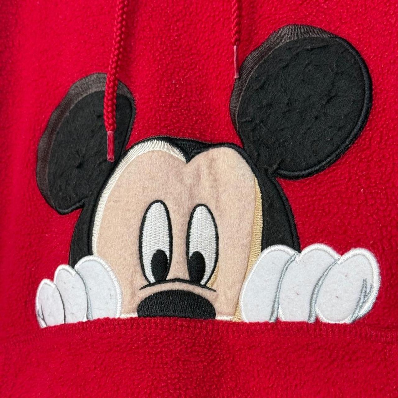 Mickey Mouse Hiding Fleece Red 00s Hoodie (Woman's XL)