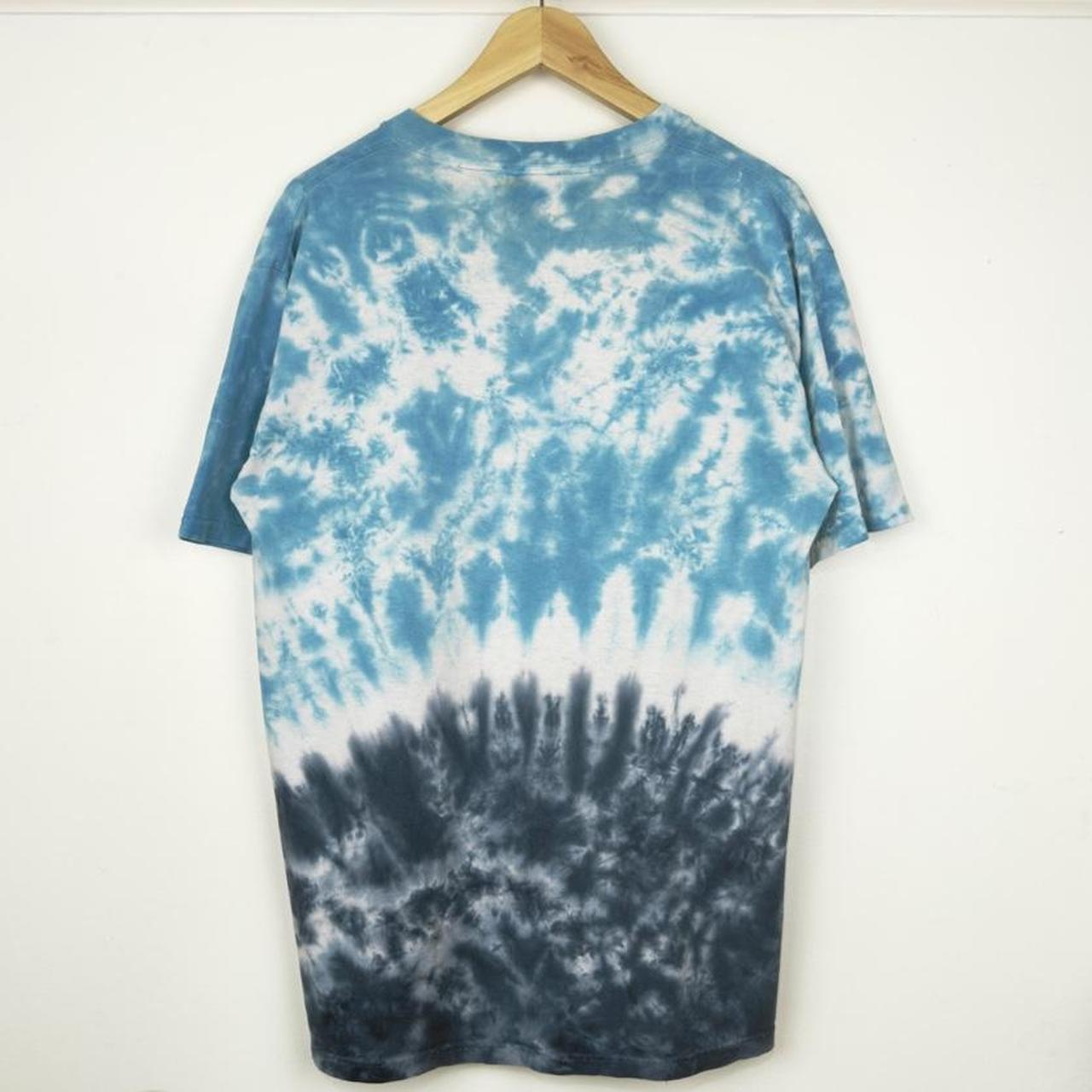 Vintage 00s Disneyland Sorcerer Mickey Fantasia Tie Dye Blue T Shirt (L)