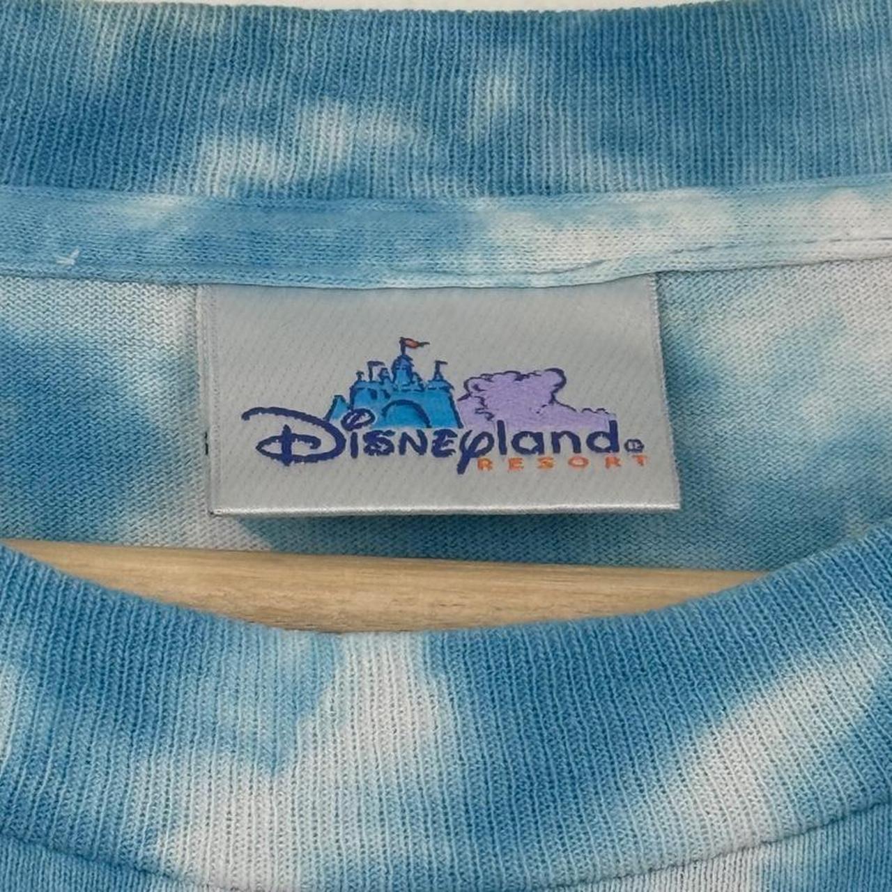 Vintage 00s Disneyland Sorcerer Mickey Fantasia Tie Dye Blue T Shirt (L)