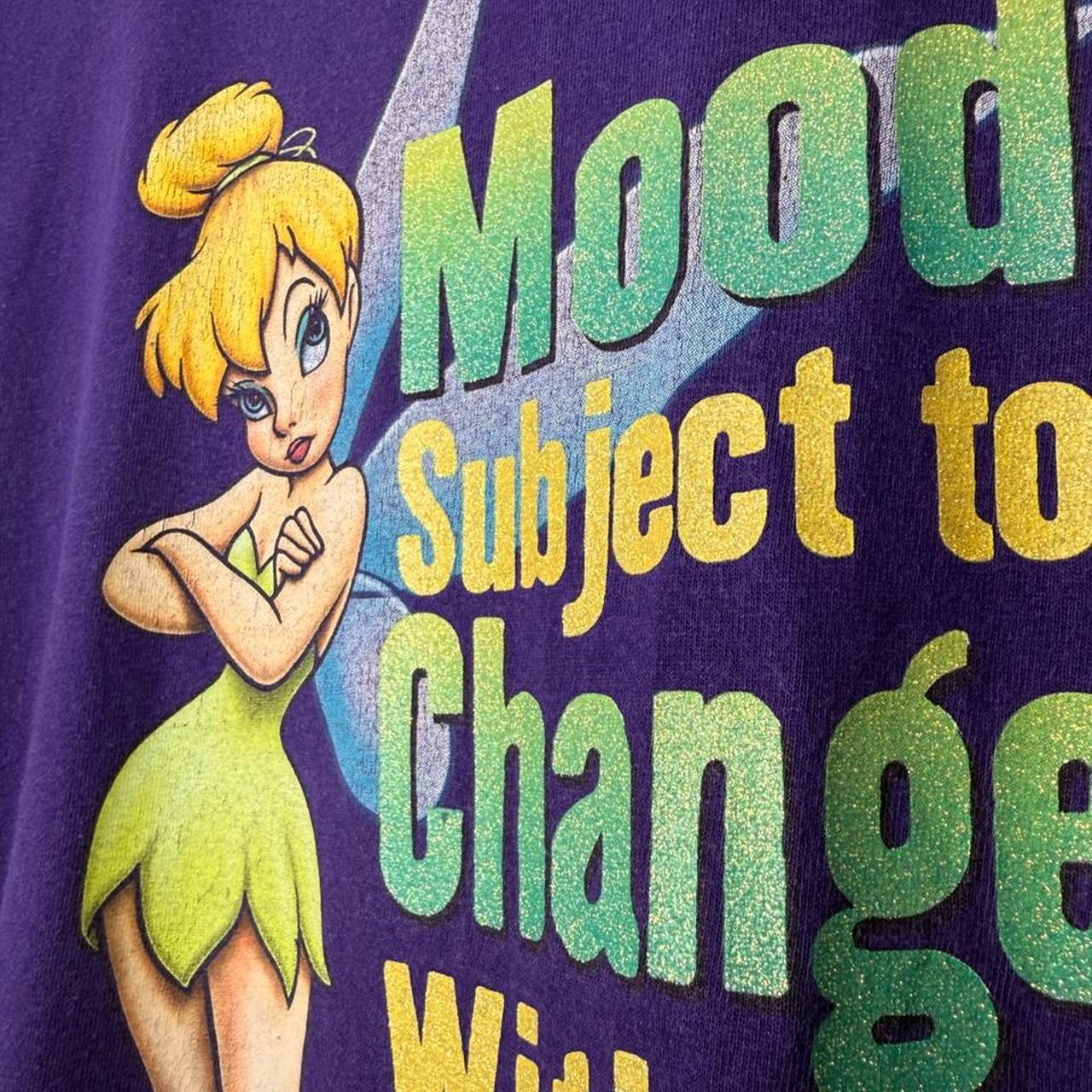 Vintage 00s Tinker Bell Mood Change Disney World Purple T Shirt (M)