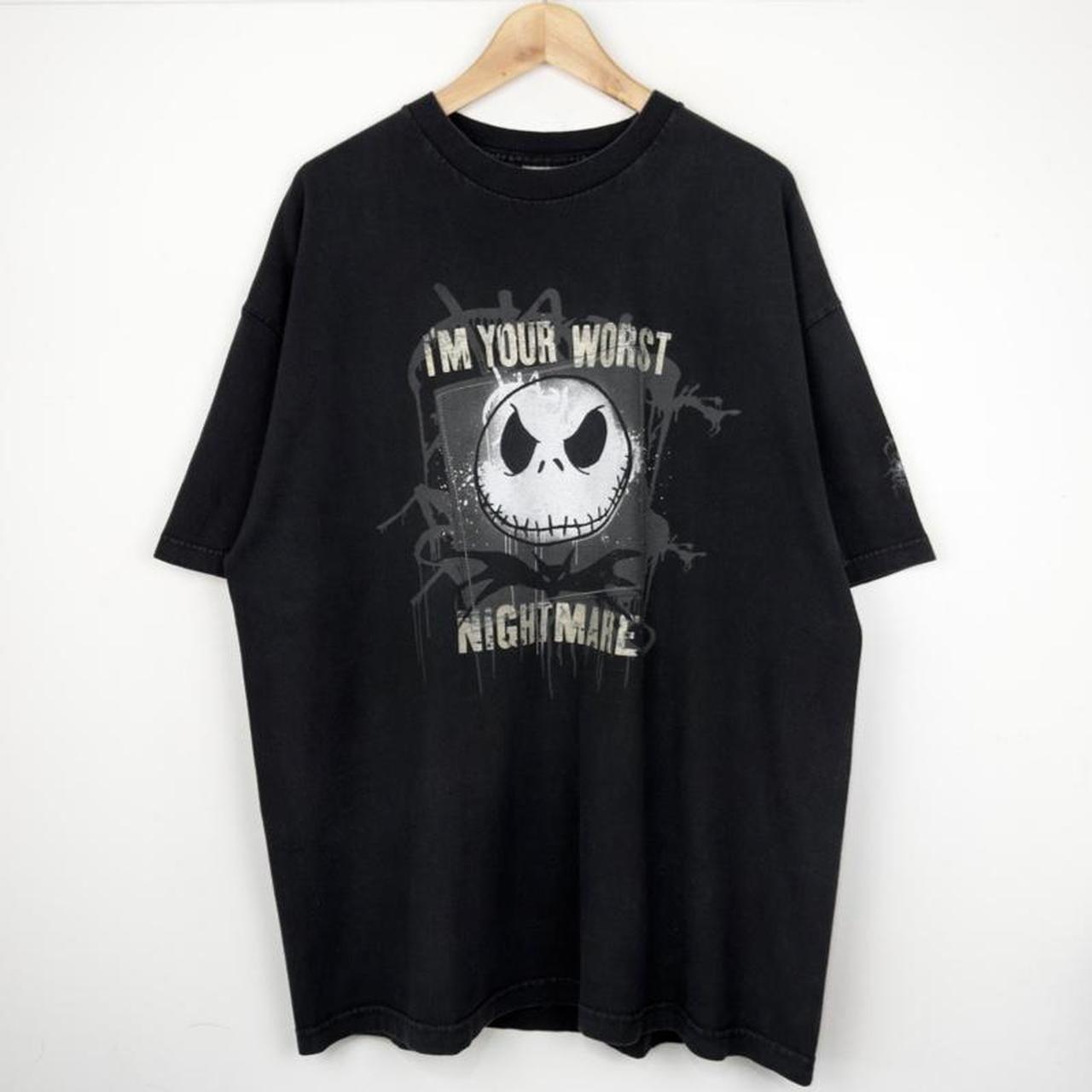 Vintage 00s Jack Skellington The Nightmare Before Christmas Black T Shirt (XL)