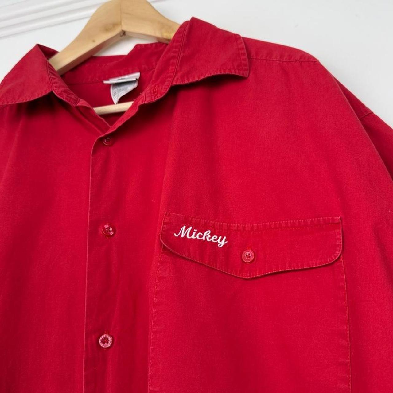 Vintage 00s Disney Studios Ink & Paint Dept. Red Button Up Short Sleeve Shirt (XXL)