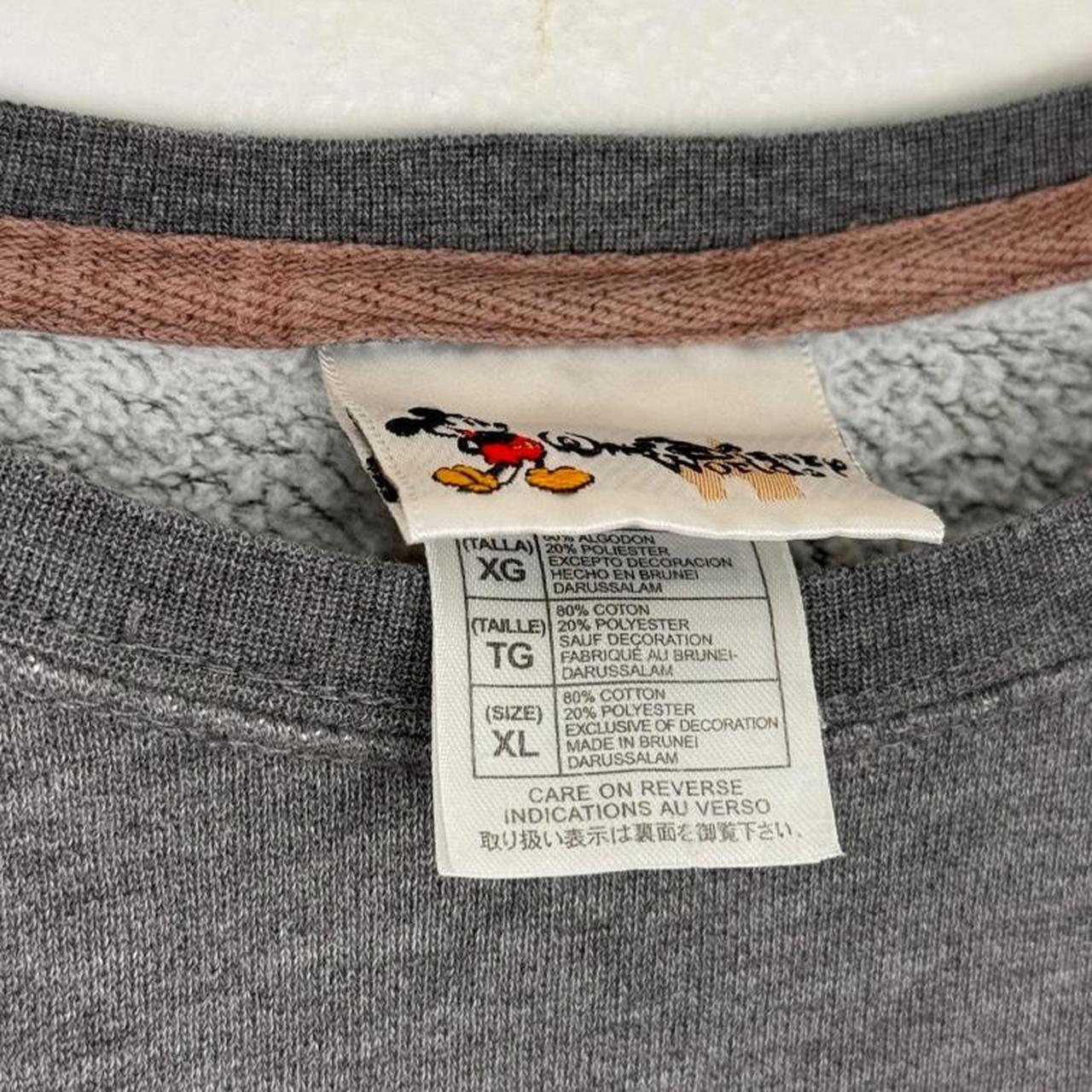 Vintage 00s Mickey & Minnie Love Hearts Disney World Grey Sweatshirt (XL)