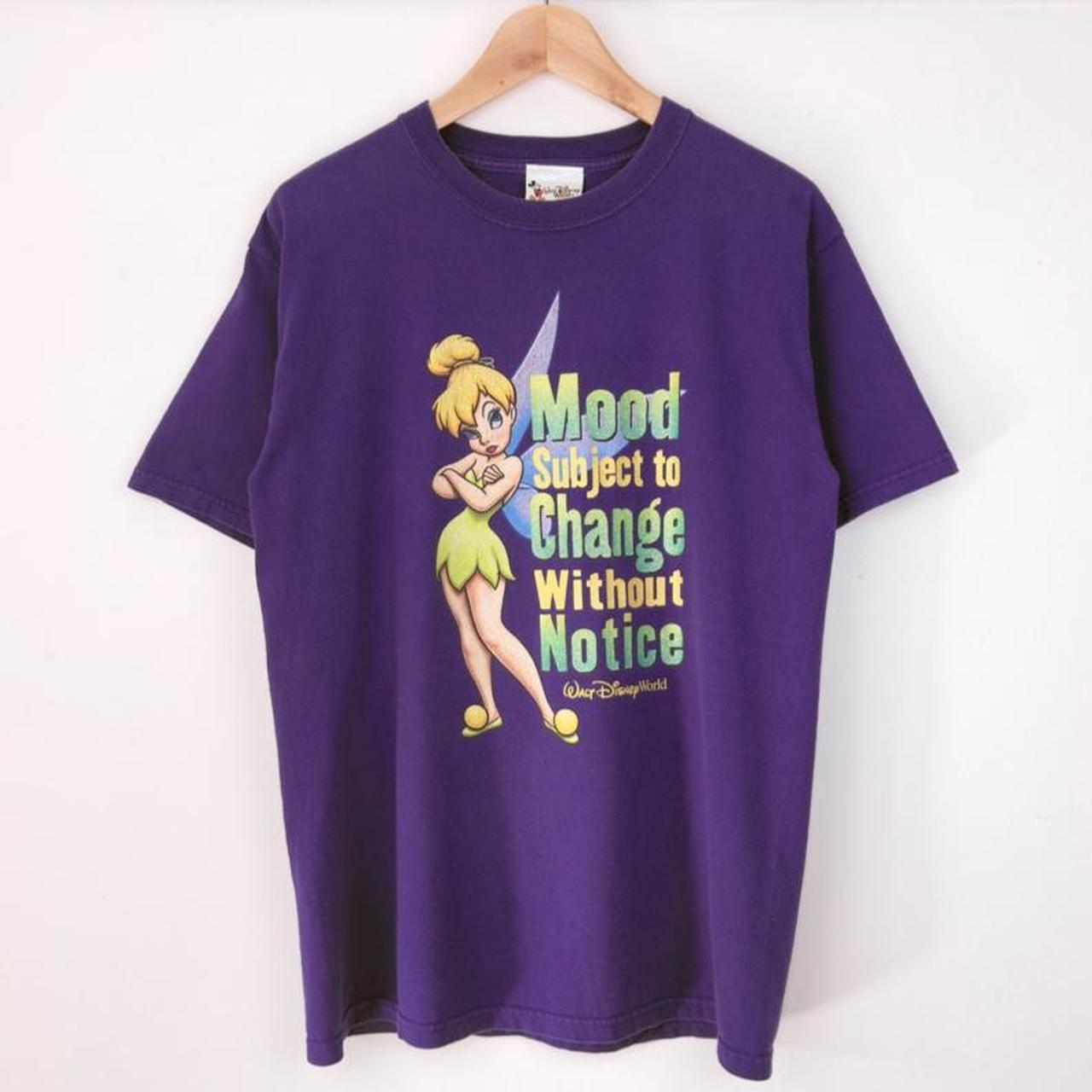 Vintage 00s Tinker Bell Mood Change Disney World Purple T Shirt (M)
