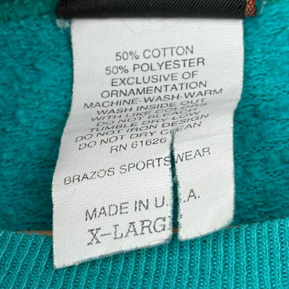 Vintage 90s Mickey Mouse Teal Sweatshirt (XL)