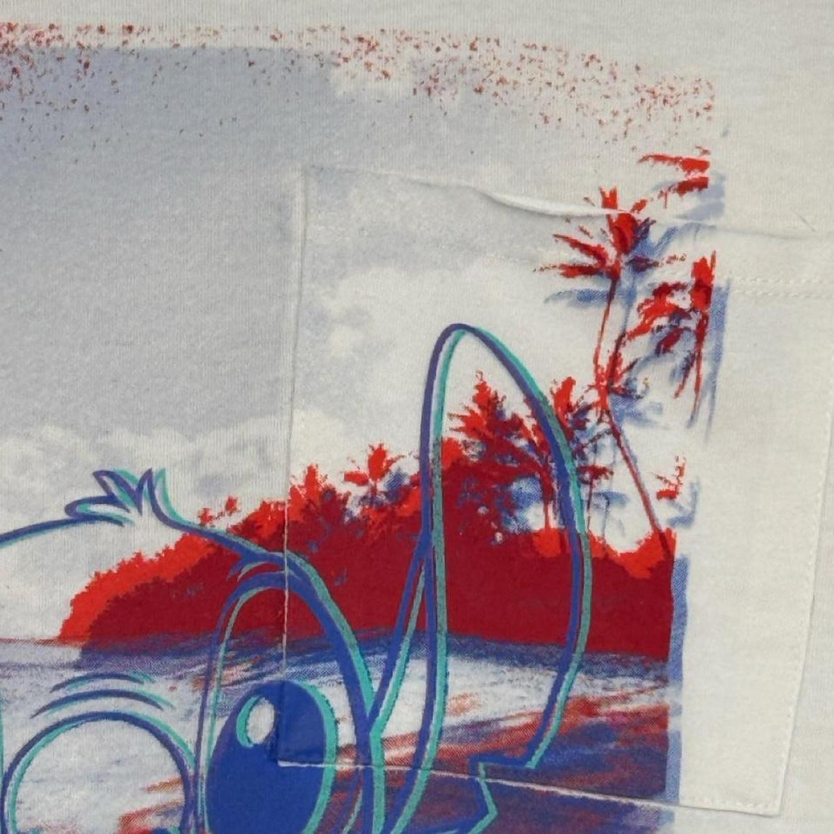 Disney Stitch Glitchy Pixel Cream T Shirt (Youth XL/Adult S)