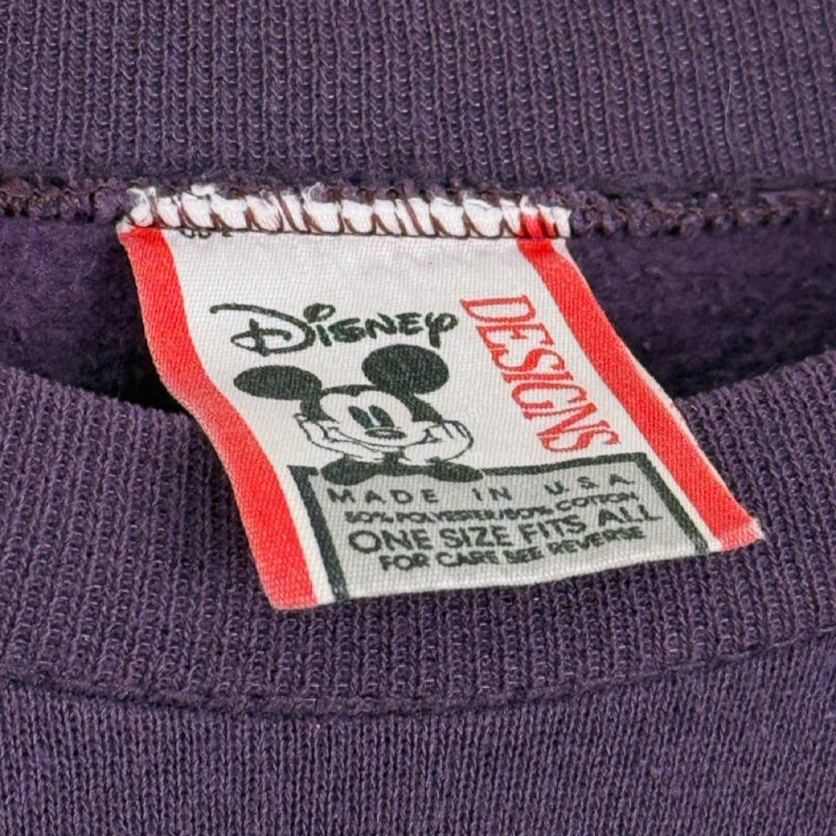 Vintage 90s Walt Disney World Spell Out Purple Sweatshirt (XL)